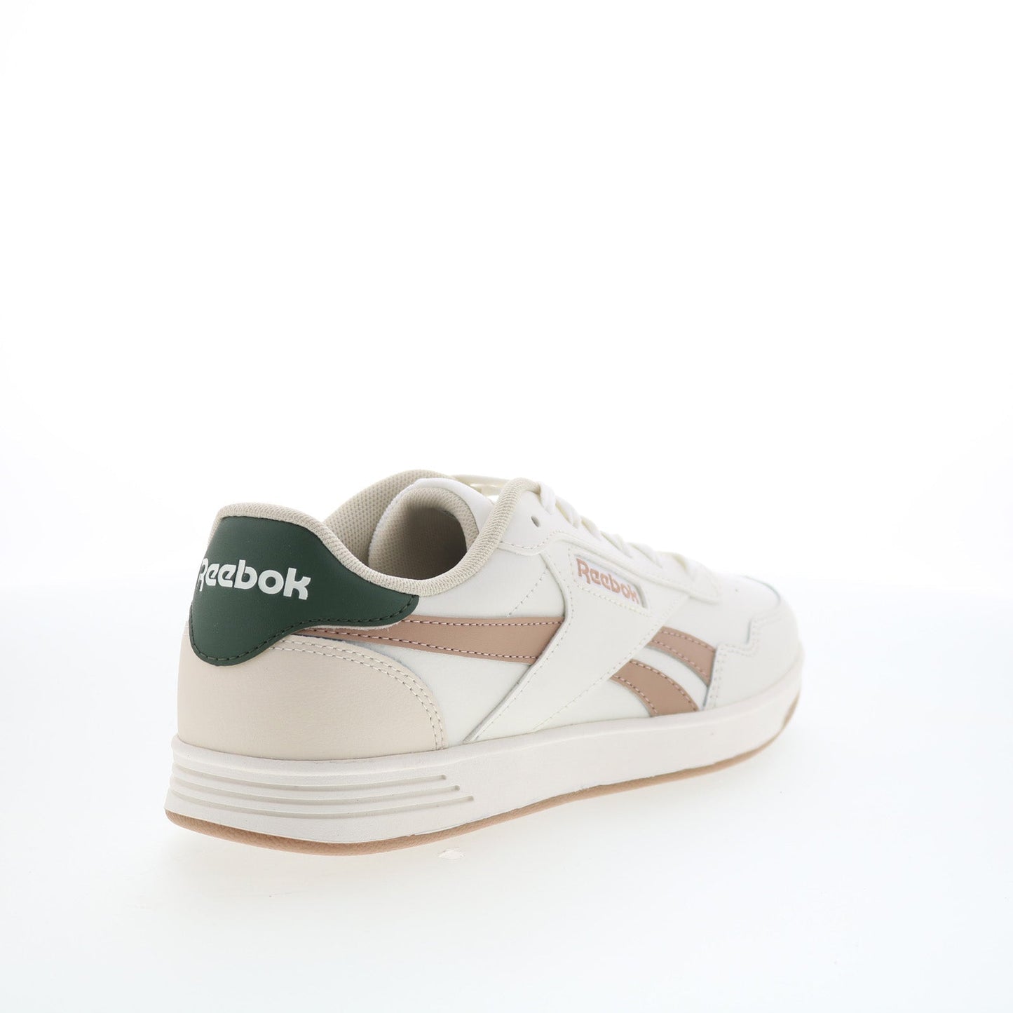 Reebok Court Advance Womens Beige Leather Lace Up Lifestyle Sneakers Shoes