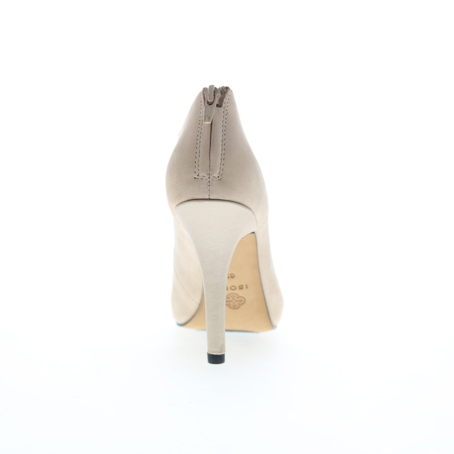 Isola Ciera 6208702 Womens Beige Leather Zipper Heels Pumps Shoes