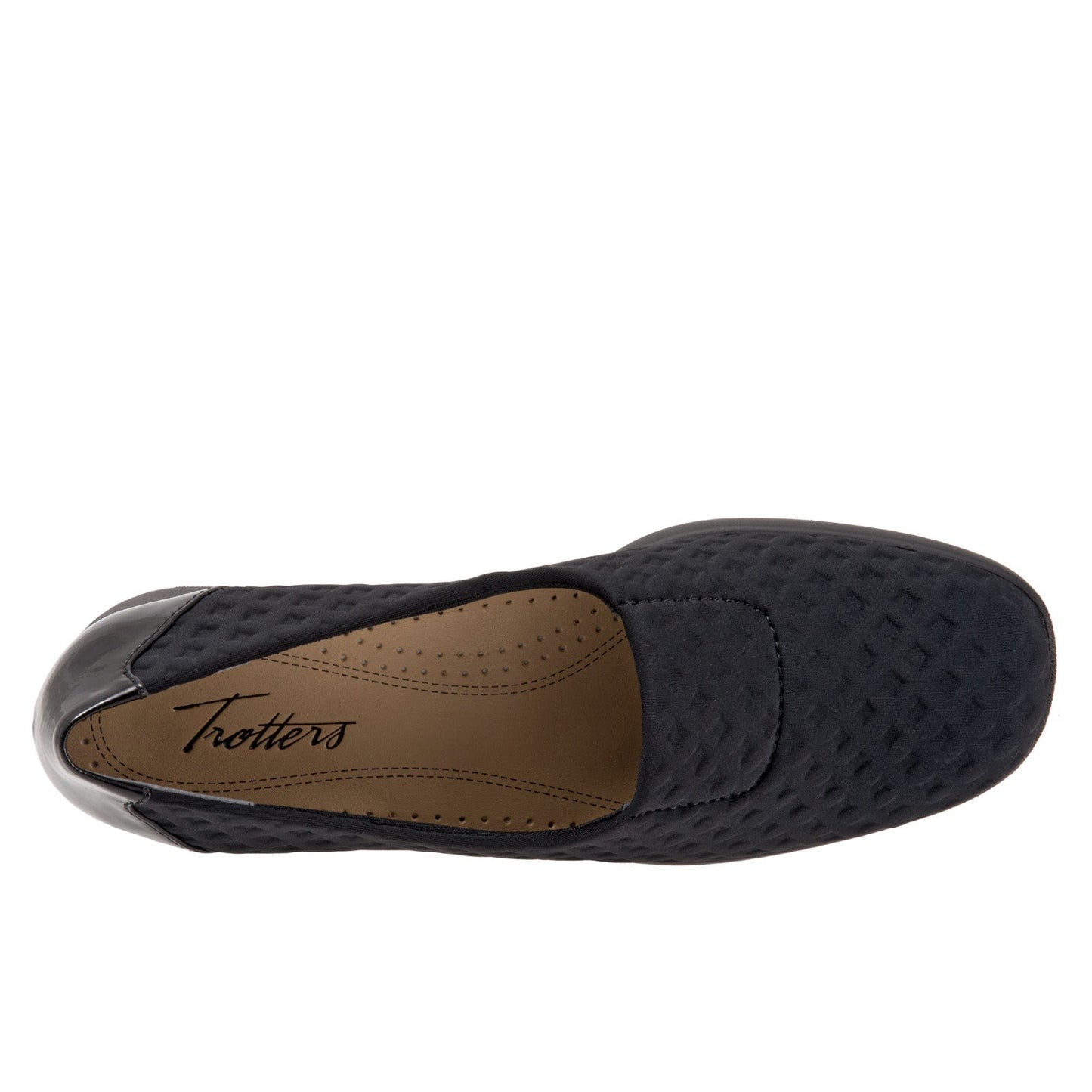 Trotters Jake T1464-013 Womens Black Leather Slip On Loafer Flats Shoes