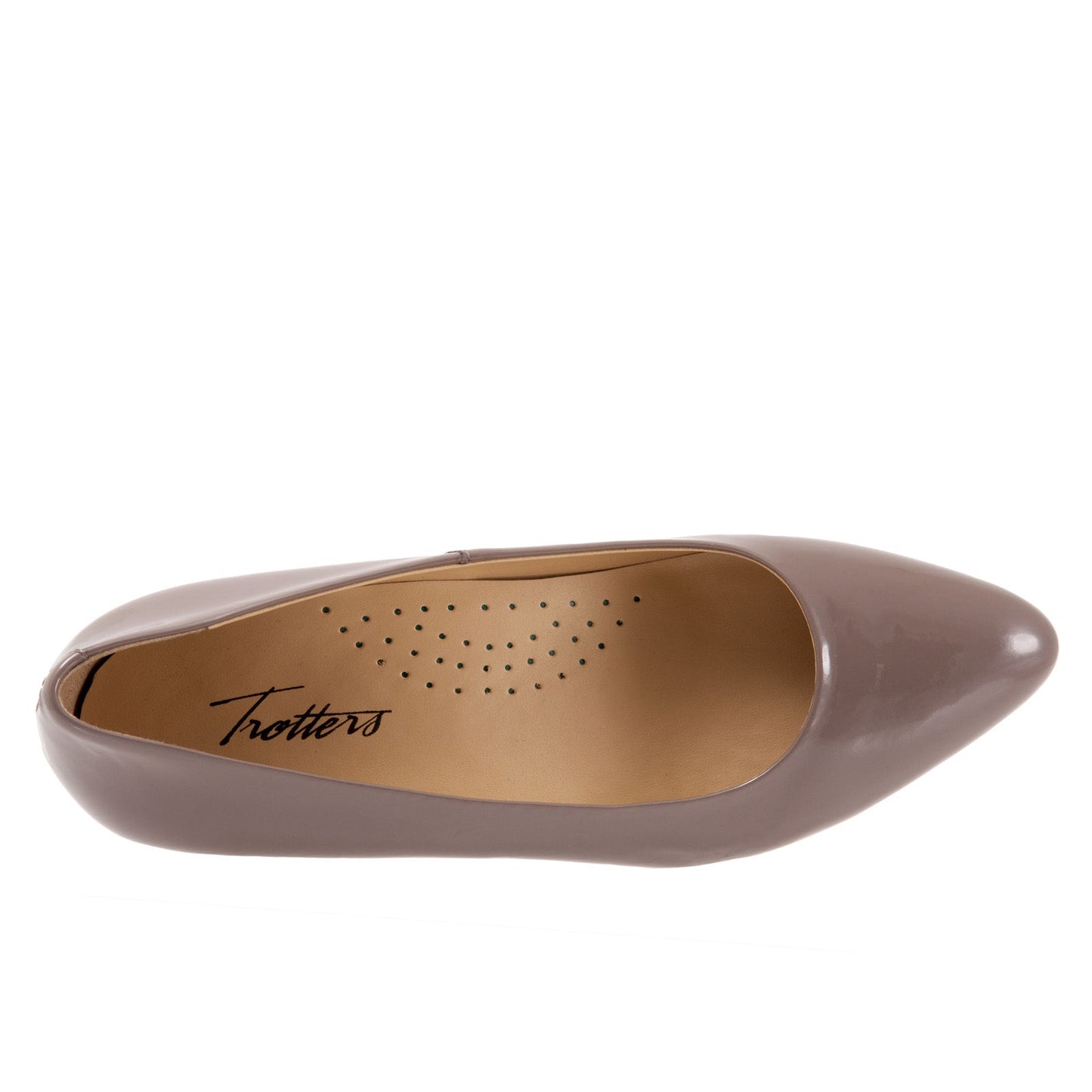 Trotters Jewel T2126-118 Womens Brown Leather Slip On Pumps Heels Shoes