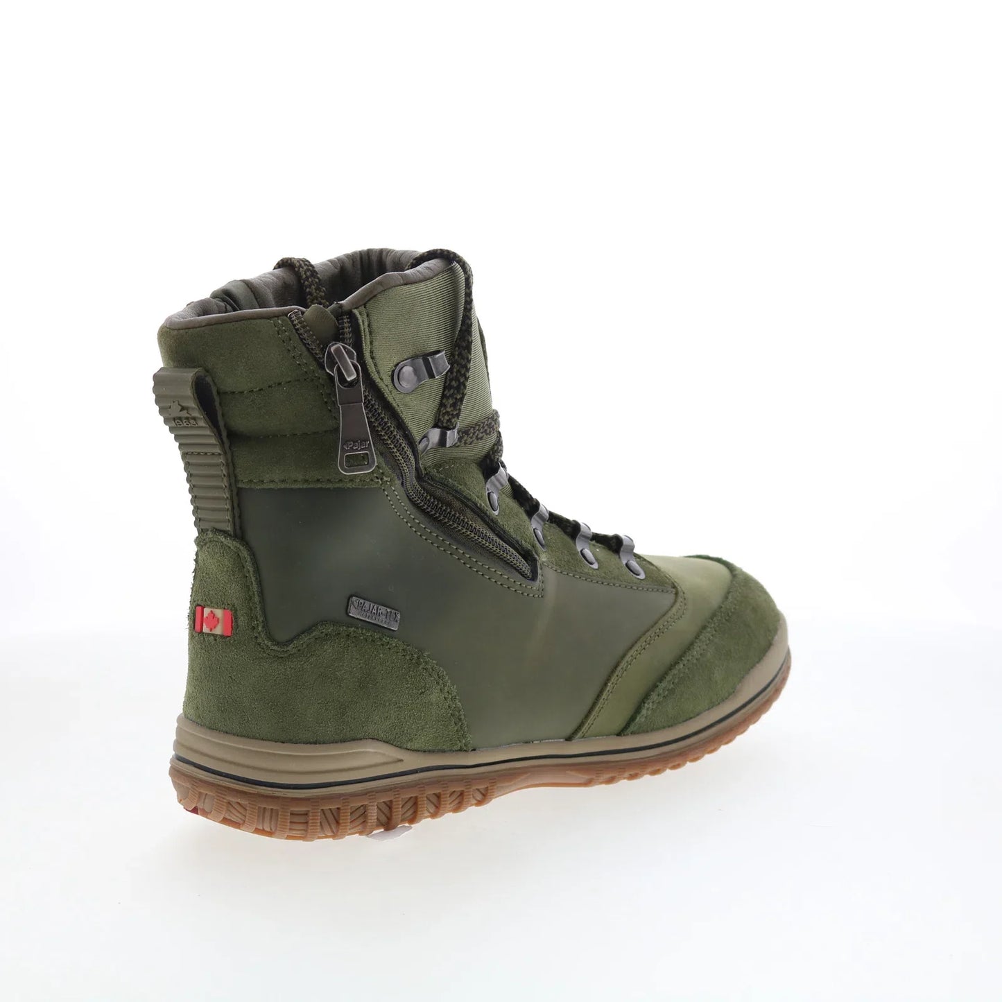 Pajar Janah 52558 Womens Green Suede Lace Up Ankle & Booties Boots