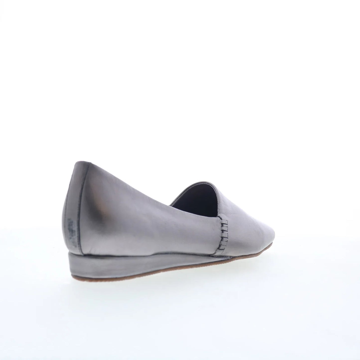 Softwalk Vale S2368-033 Womens Silver Leather Slip On Loafer Flats Shoes