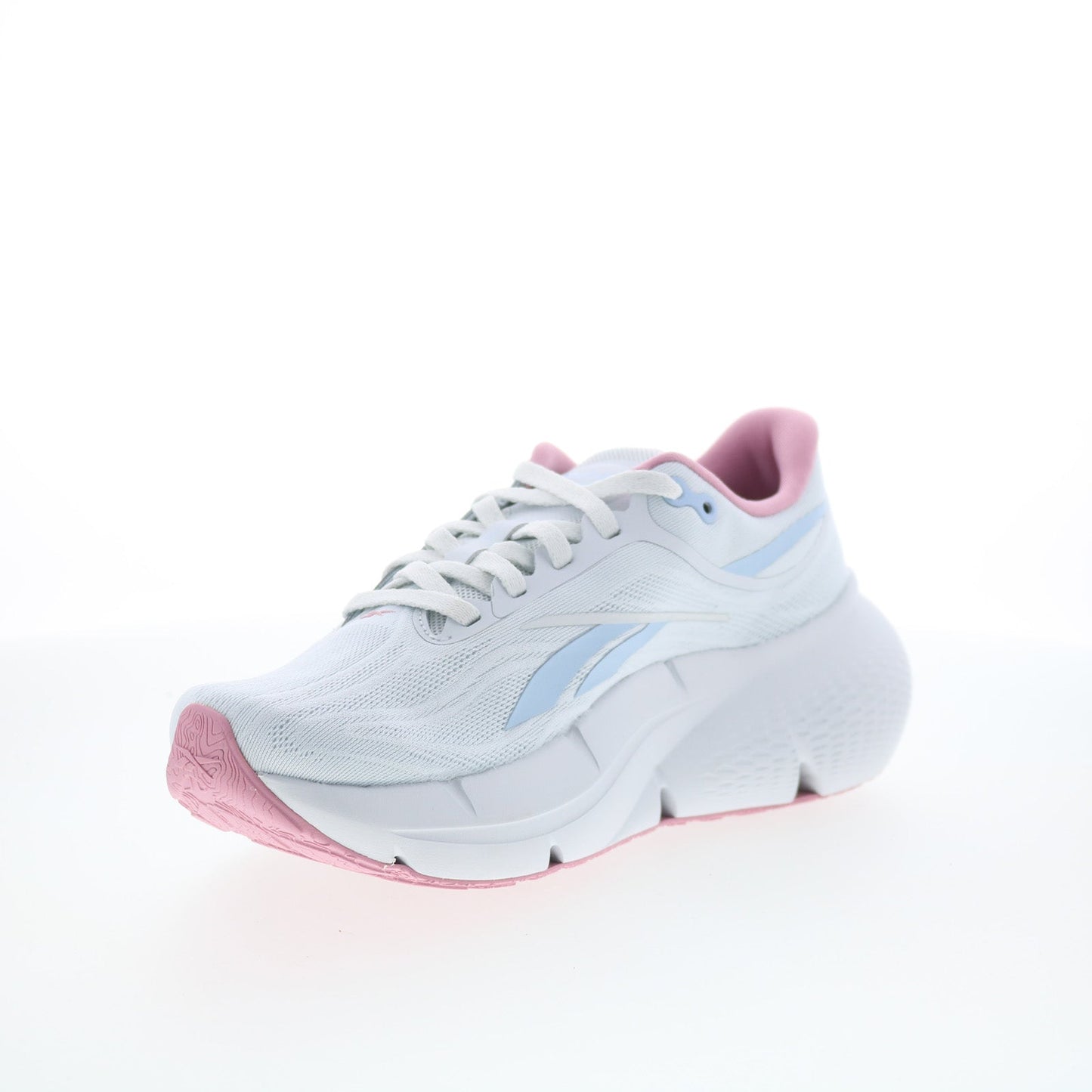Reebok Zignition Womens White Canvas Lace Up Athletic Running Shoes