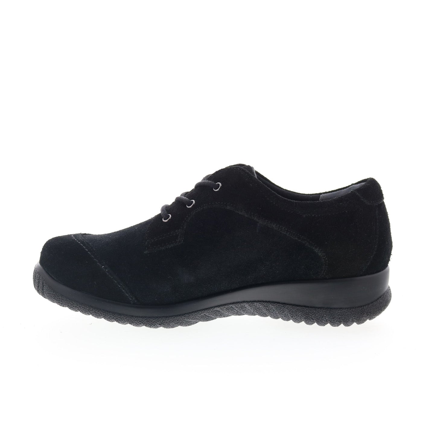 Drew Hope 10573-53 Womens Black Suede Lace Up Oxford Flats Shoes