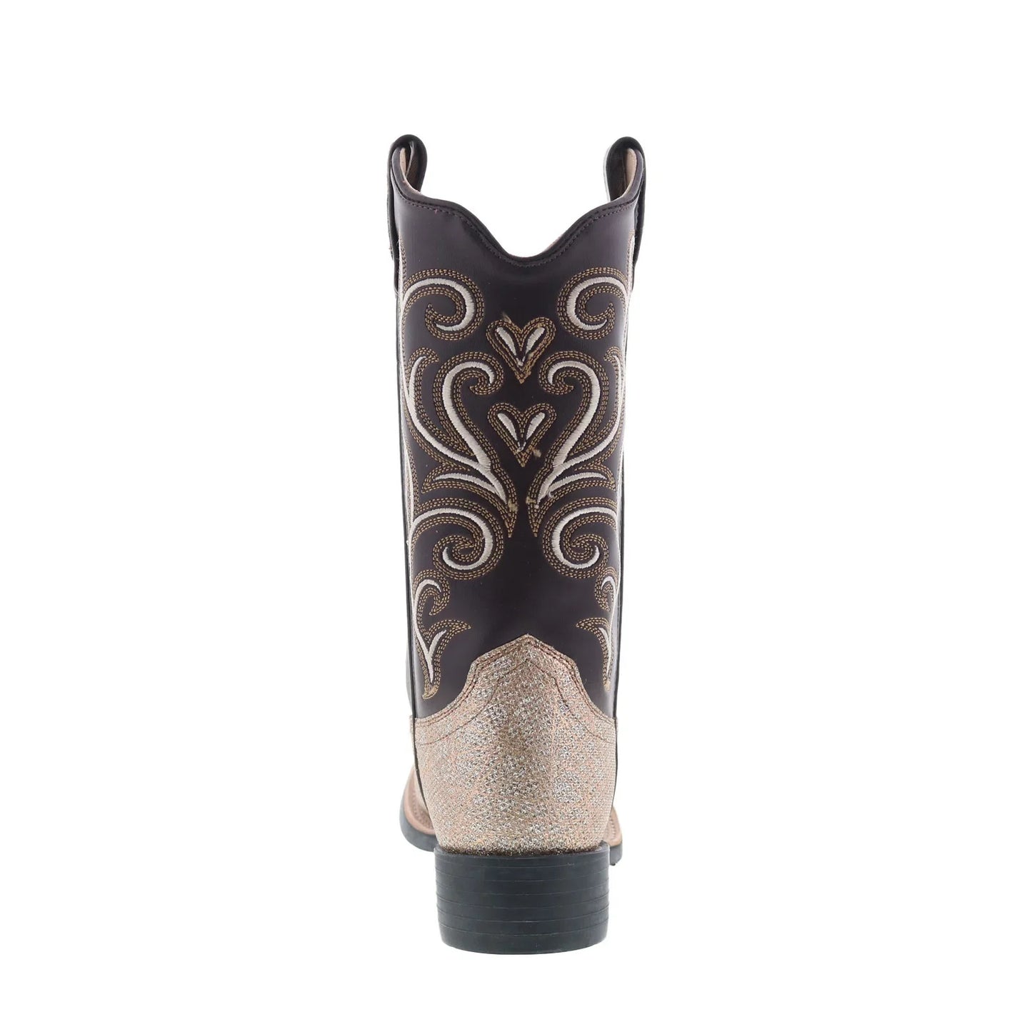 Jama Old West Medium Square Toe 18125 Womens Brown Cowboy Western Boots