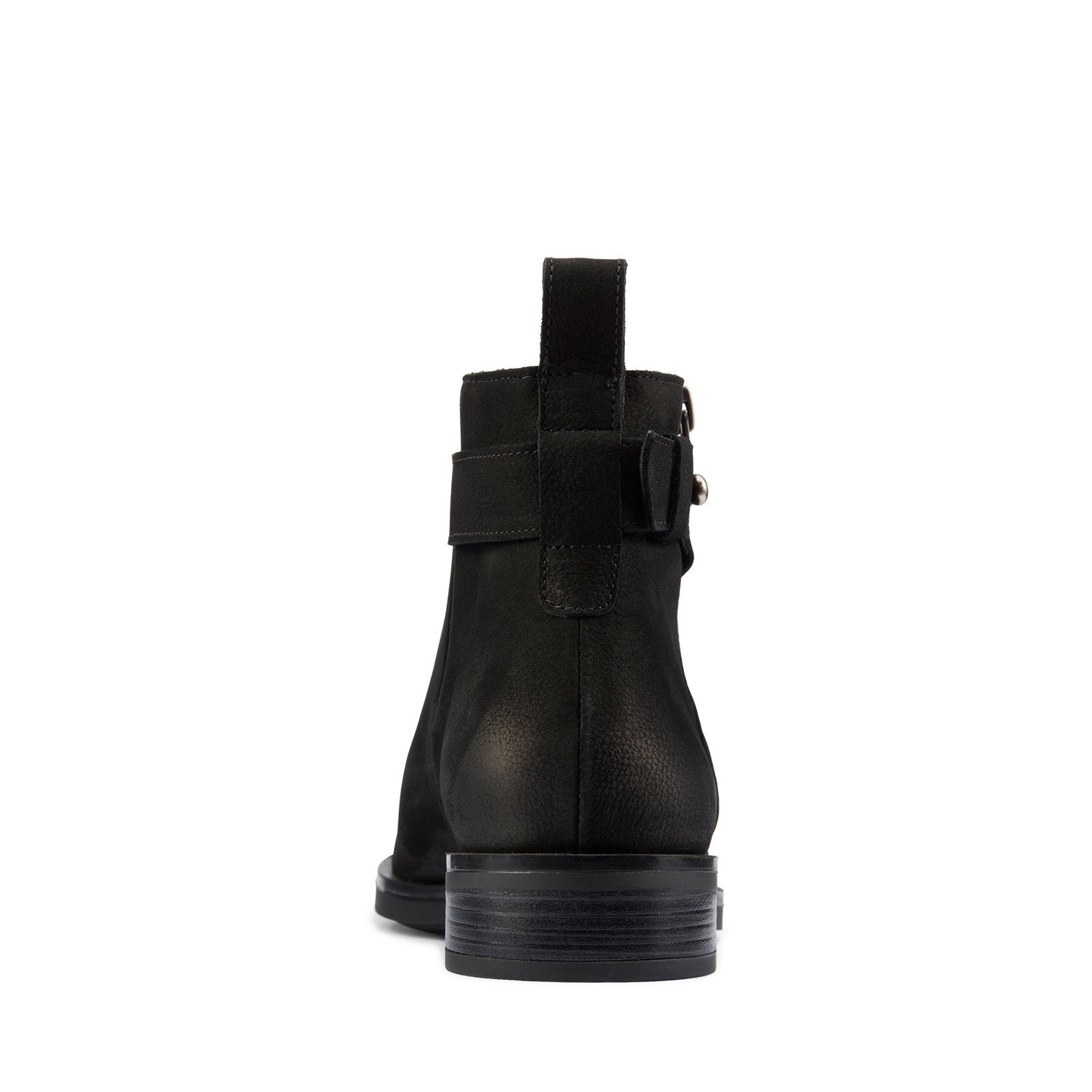 Clarks Memi LO 26162170 Womens Black Nubuck Zipper Ankle & Booties Boots