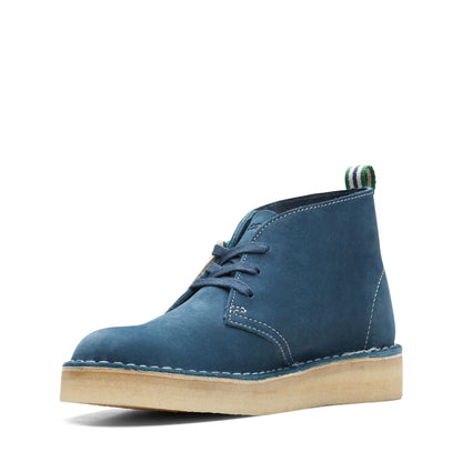 Clarks Desert Coal 26165919 Womens Blue Leather Lace Up Chukkas Boots