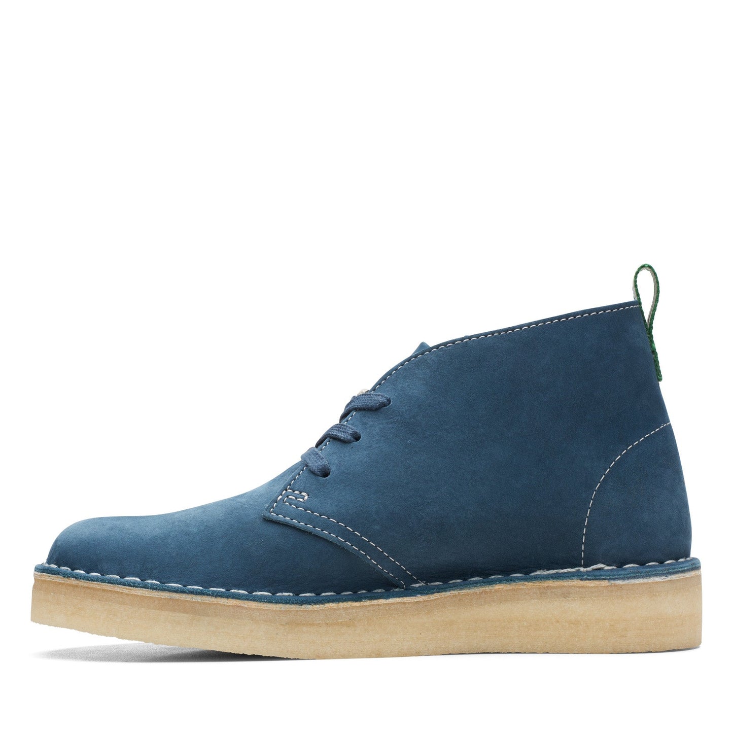 Clarks Desert Coal 26165919 Womens Blue Leather Lace Up Chukkas Boots