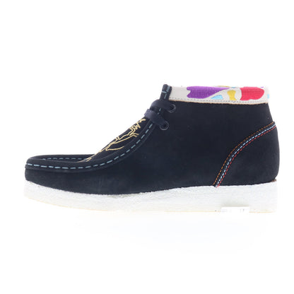 Clarks Wallabee Boot One School 26168582 Womens Black Suede Chukkas Boots