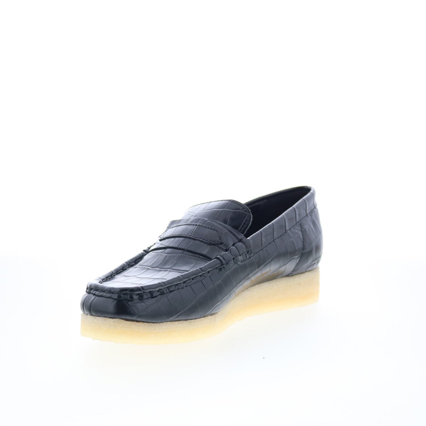Clarks Wallabee Loafer 26174016 Womens Black Loafers & Slip Ons Casual Shoes