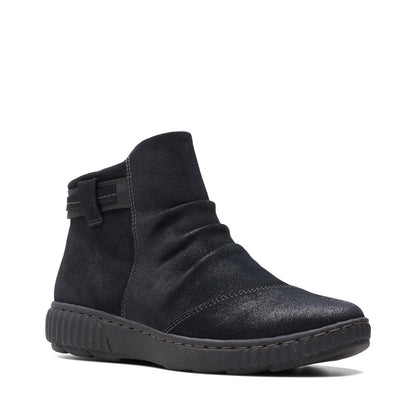 Clarks Caroline Derby 26174158 Womens Black Suede Ankle & Booties Boots