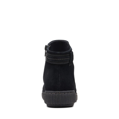 Clarks Caroline Derby 26174158 Womens Black Suede Ankle & Booties Boots