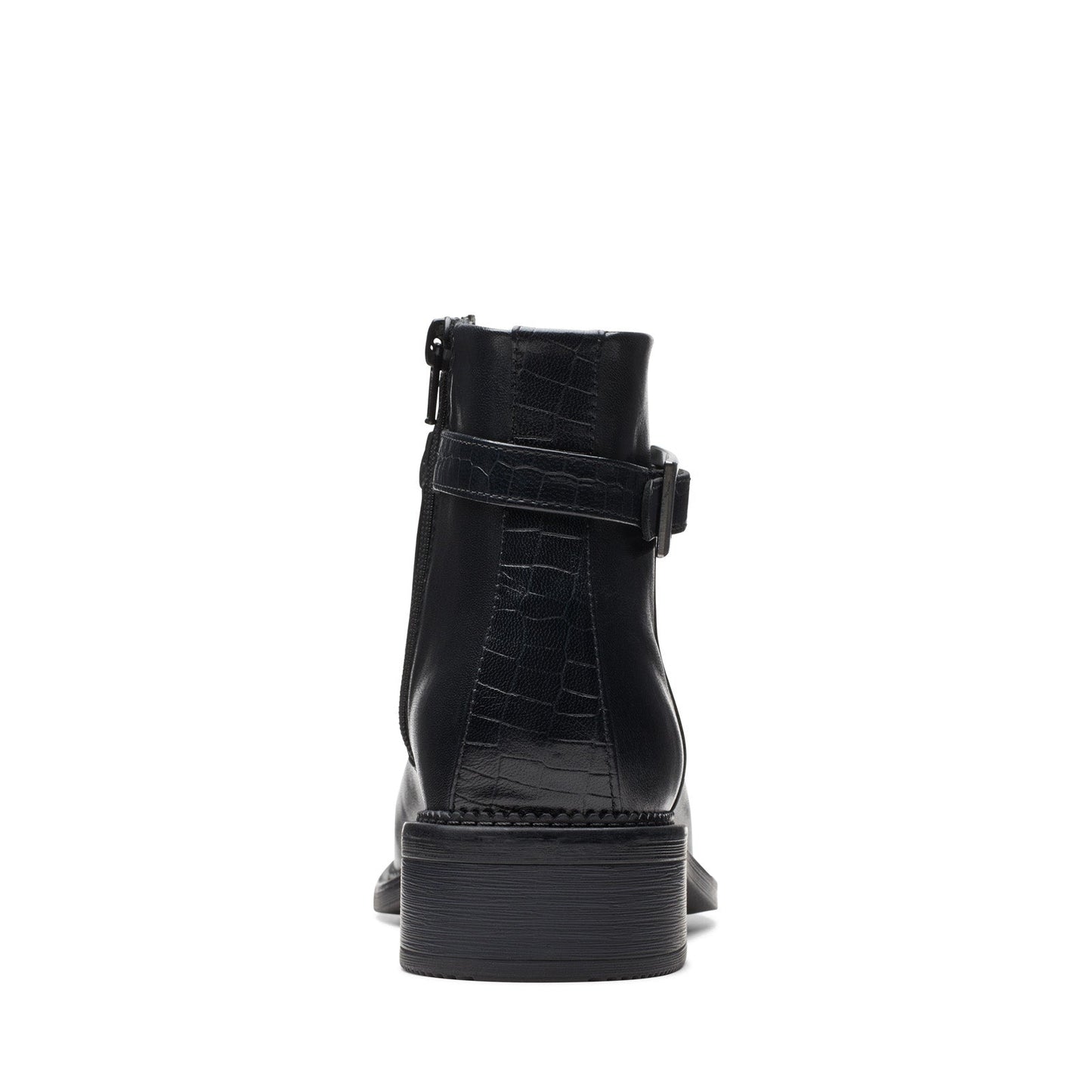 Clarks Maye Grace 26174348 Womens Black Leather Zipper Ankle & Booties Boots