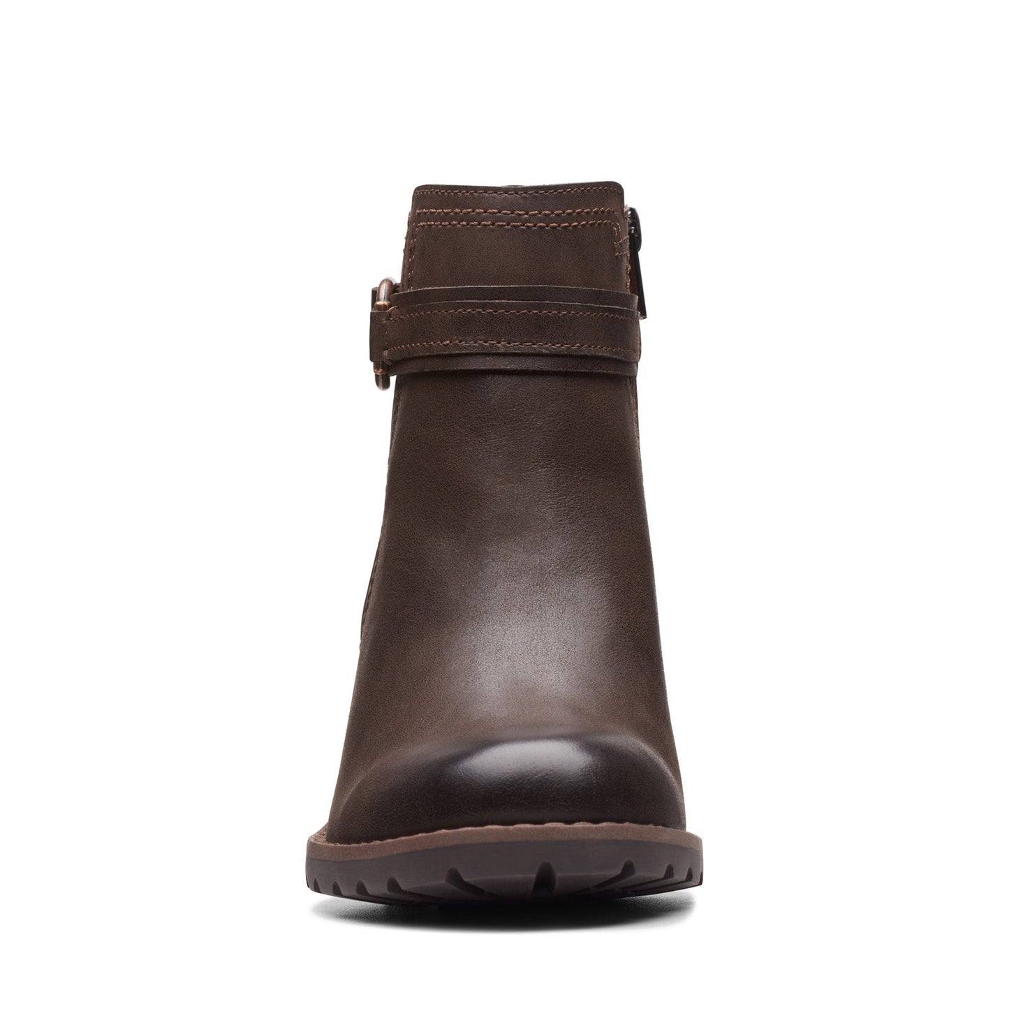 Clarks Leda Strap 26174960 Womens Brown Leather Ankle & Booties Boots