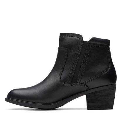 Clarks Neva Zip Waterproof 26175199 Womens Black Ankle & Booties Boots