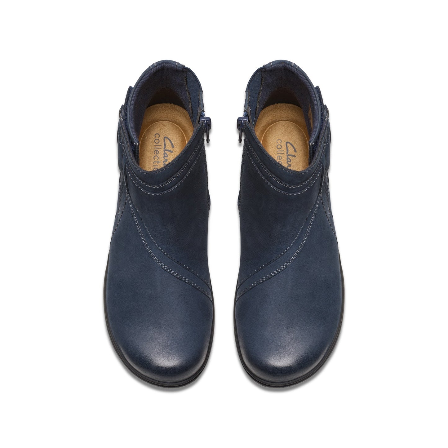 Clarks Carleigh Style 26180601 Womens Blue Nubuck Casual Dress Boots