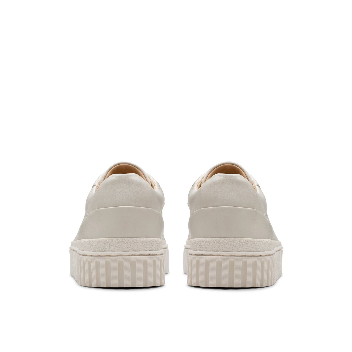 Clarks Mayhill Bay 26181207 Womens White Leather Lifestyle Sneakers Shoes