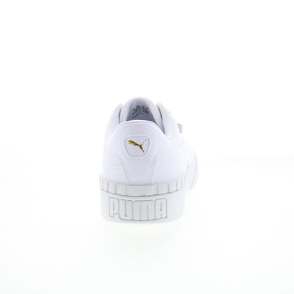 Puma Cali 36915501 Womens White Leather Lace Up Lifestyle Sneakers Shoes