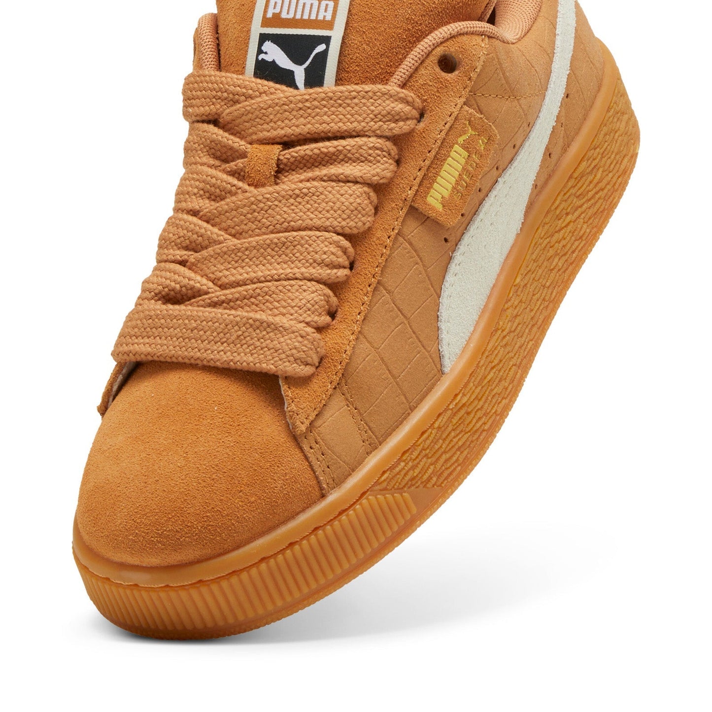 Puma Suede XL Elevated 39967202 Womens Orange Suede Lifestyle Sneakers Shoes