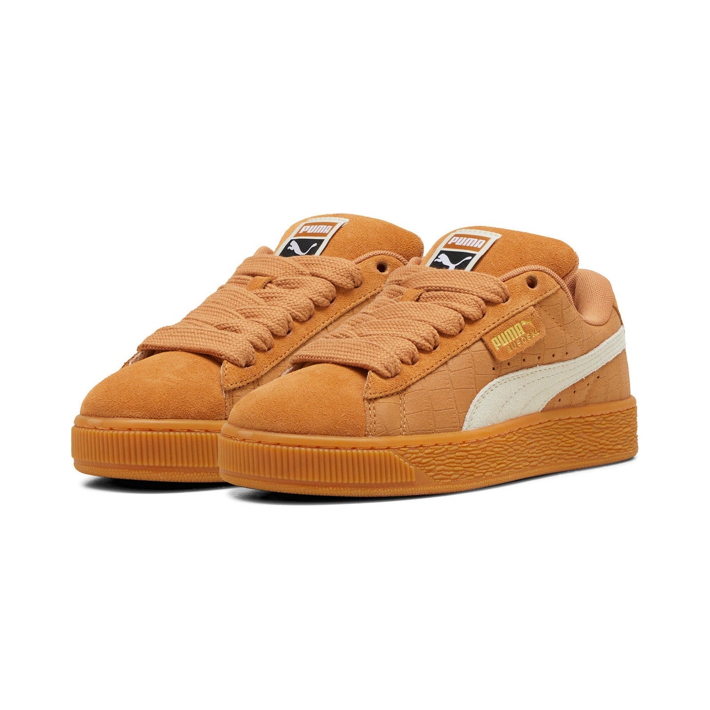 Puma Suede XL Elevated 39967202 Womens Orange Suede Lifestyle Sneakers Shoes