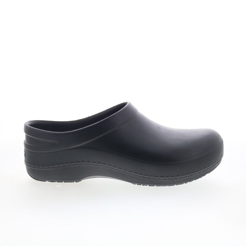 Dansko Kaci 4146-020200 Womens Black Synthetic Slip On Clog Flats Shoes