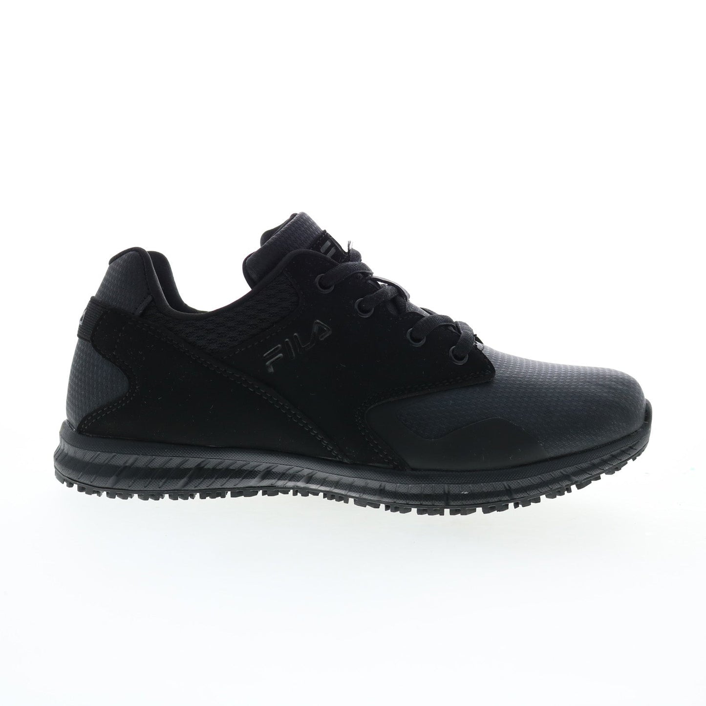 Fila Memory Layers Slip Resistant Womens Black Athletic Work & Safety Shoes
