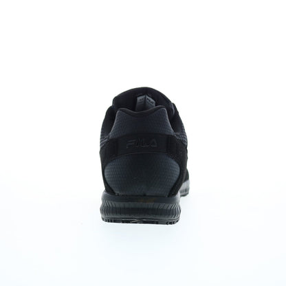 Fila Memory Layers Slip Resistant Womens Black Athletic Work & Safety Shoes