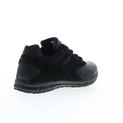 Fila Memory Layers Slip Resistant Womens Black Athletic Work & Safety Shoes