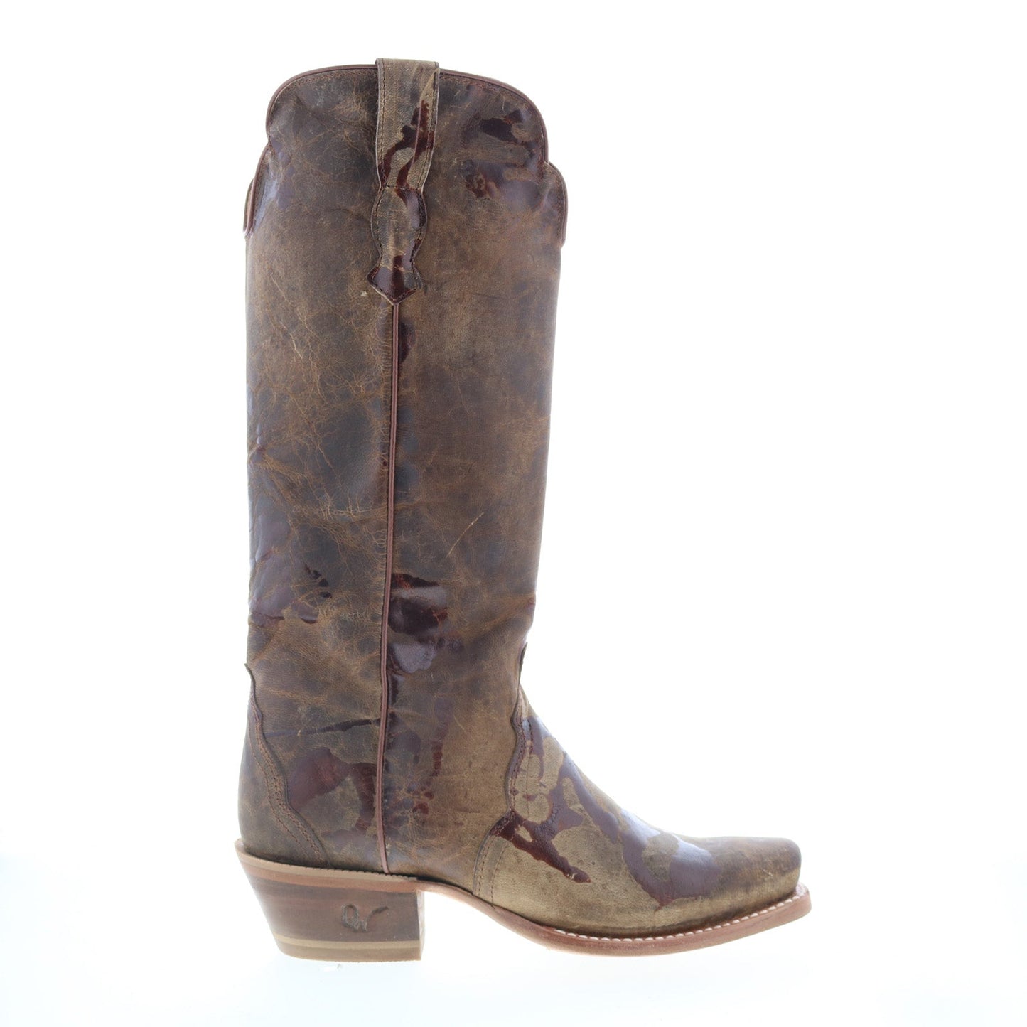 Outlaw 14" Tan Hand Painted Goat 70115 Womens Brown Leather Western Boots
