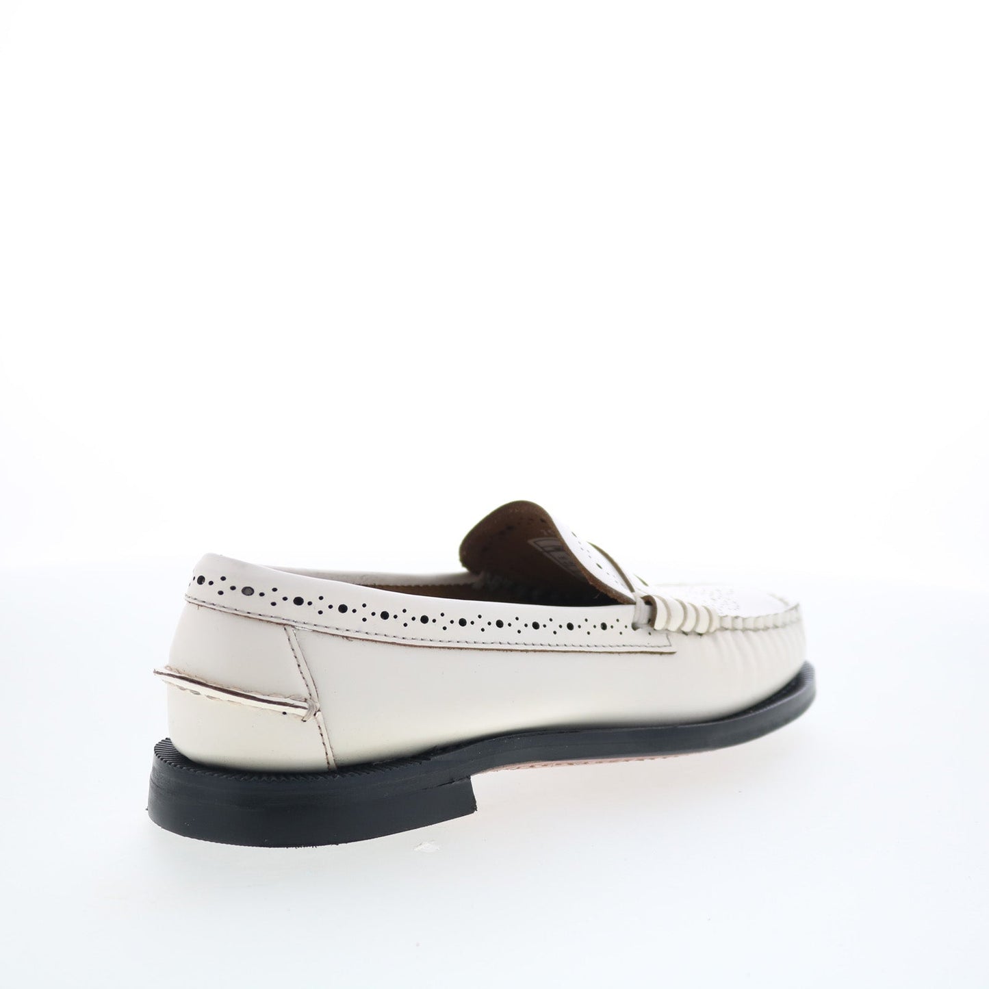 Sebago Dan Perf 73116CW-911 Womens White Loafers & Slip Ons Penny Shoes