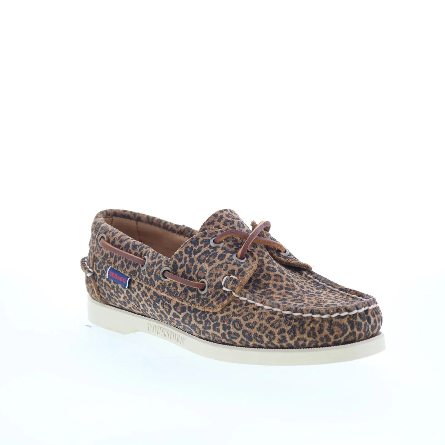 Sebago Portland Flesh Out Print Womens Brown Loafers & Slip Ons Boat Shoes