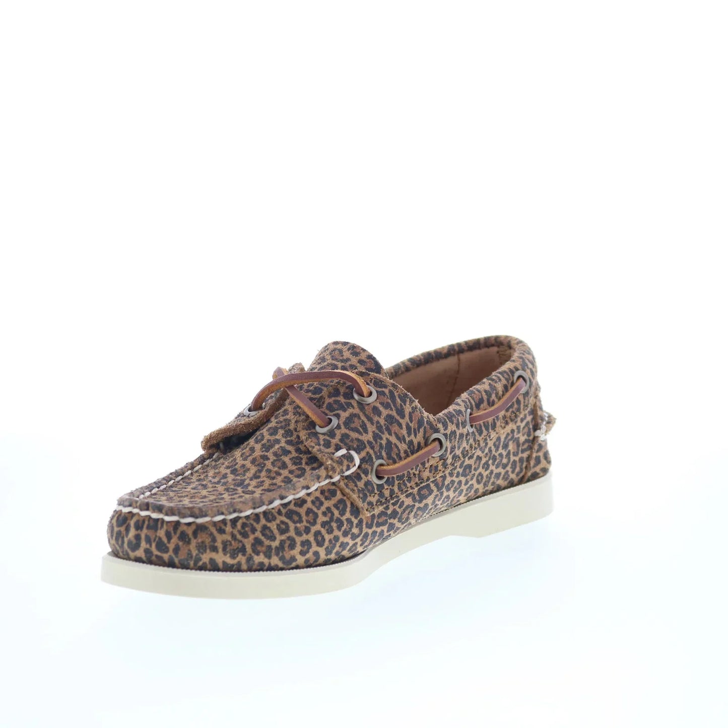 Sebago Portland Flesh Out Print Womens Brown Loafers & Slip Ons Boat Shoes