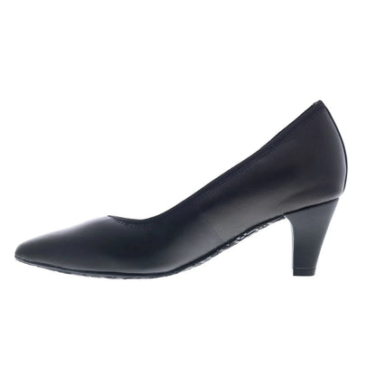 Ros Hommerson Karat 75069-10 Womens Black Leather Pumps Heels Shoes