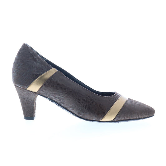 Ros Hommerson Kiwi 75070-65 Womens Brown Leather Pumps Heels Shoes