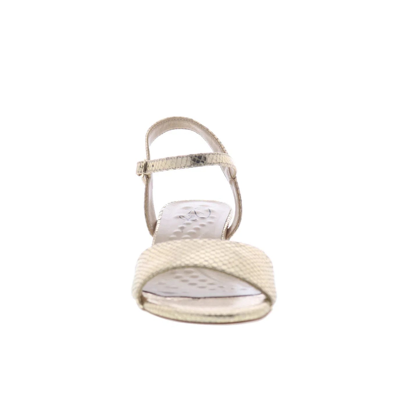 Ros Hommerson Lydia 75086-87 Womens Gold Leather Strap Heels Shoes