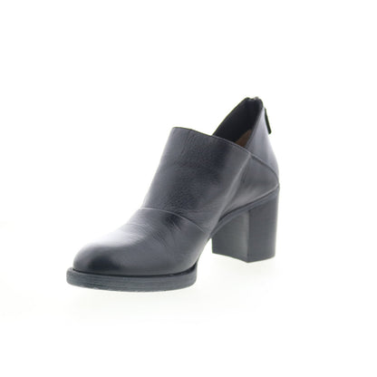 Johnston & Murphy 78-51915 Womens Black Leather Zipper Ankle & Booties Boots