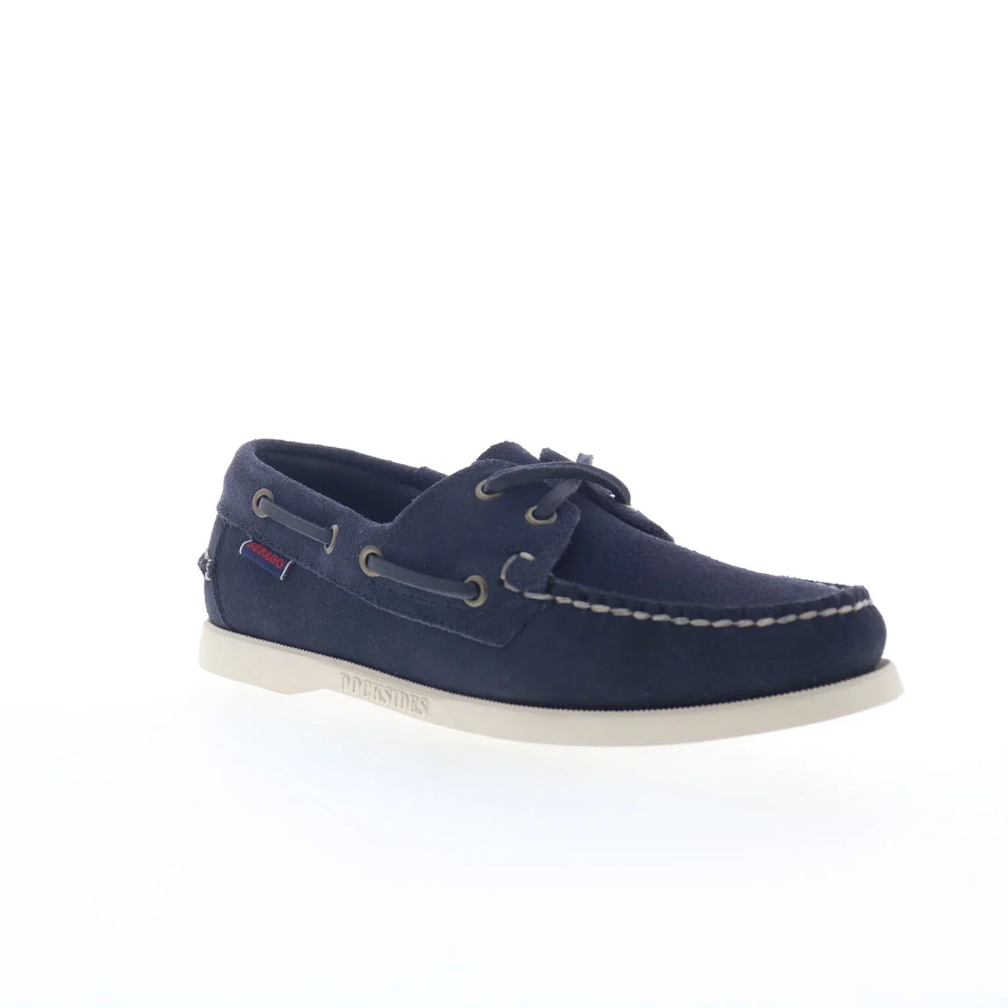 Sebago Portland Flesh Out Womens Blue Suede Loafers & Slip Ons Boat Shoes