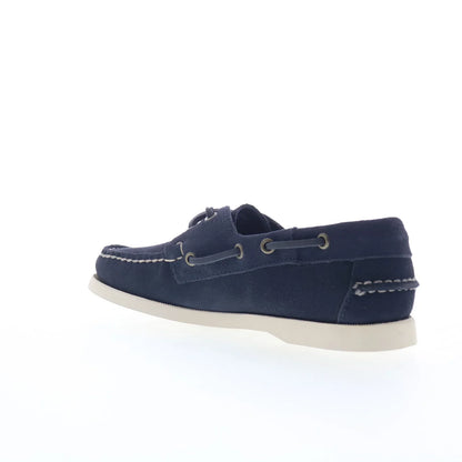 Sebago Portland Flesh Out Womens Blue Suede Loafers & Slip Ons Boat Shoes