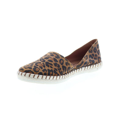 Miz Mooz Cherie Womens Brown Leather Slip On Loafer Flats Shoes