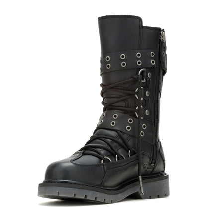 Harley-Davidson Uplift HDW D84810 Womens Black Leather Motorcycle Boots