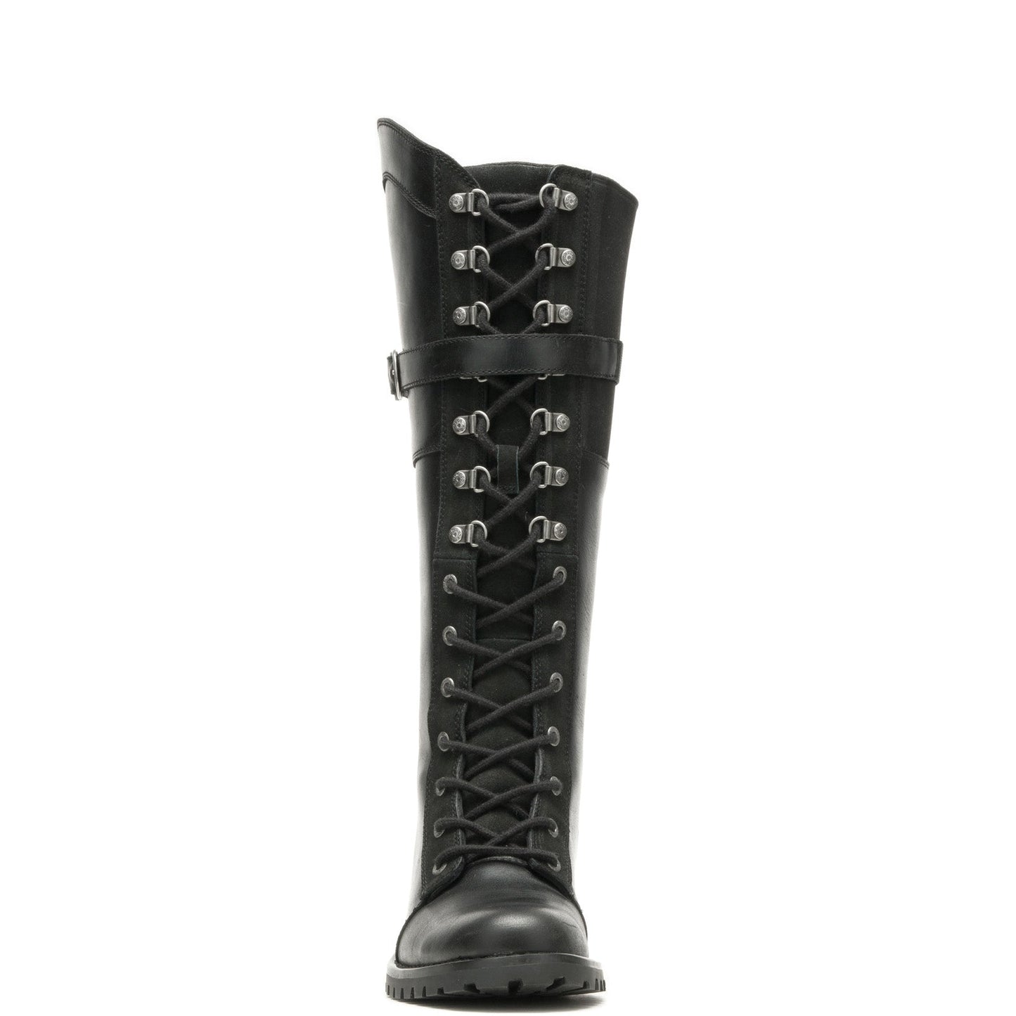 Harley-Davidson Bradner Lace D87261 Womens Black Leather Motorcycle Boots
