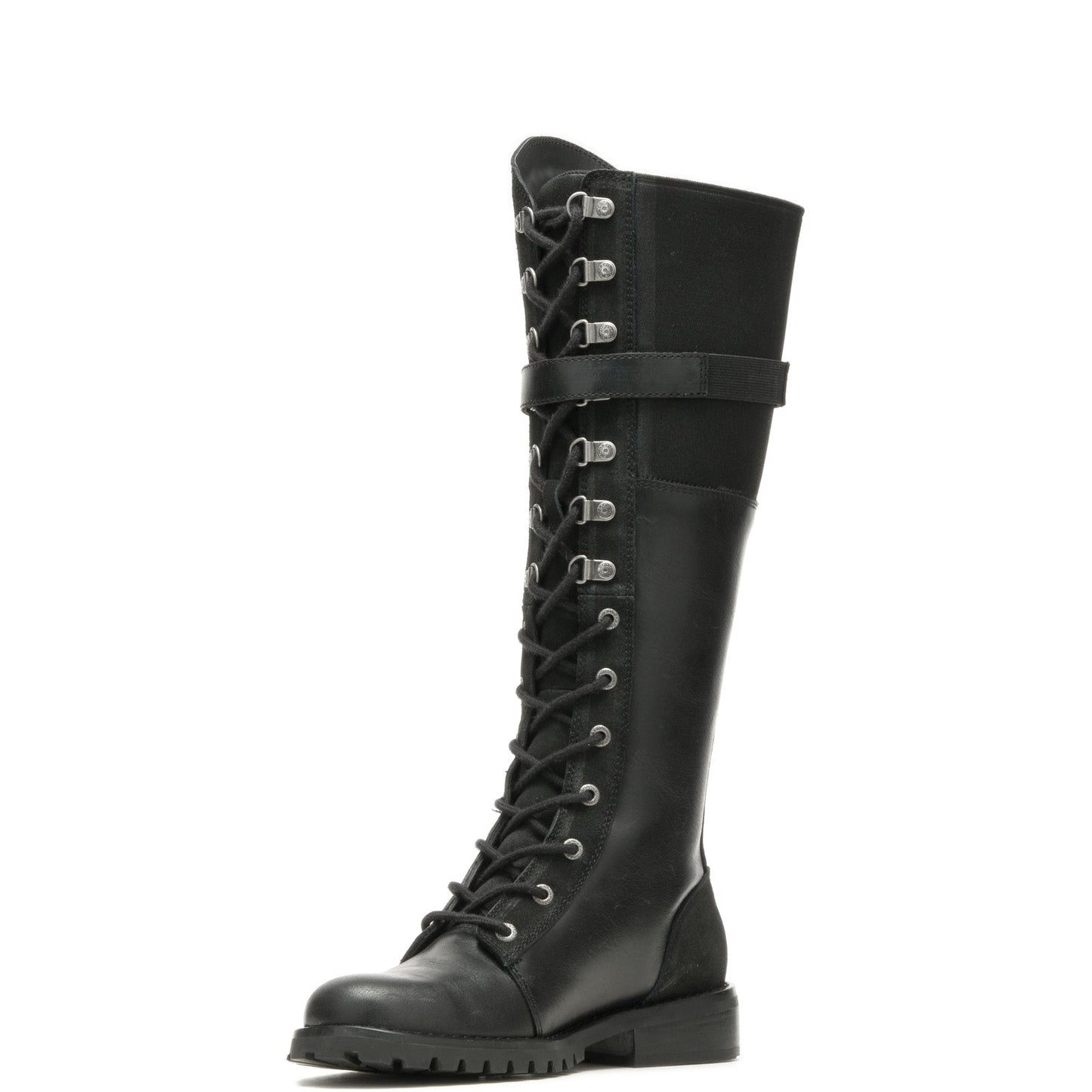 Harley-Davidson Bradner Lace D87261 Womens Black Leather Motorcycle Boots