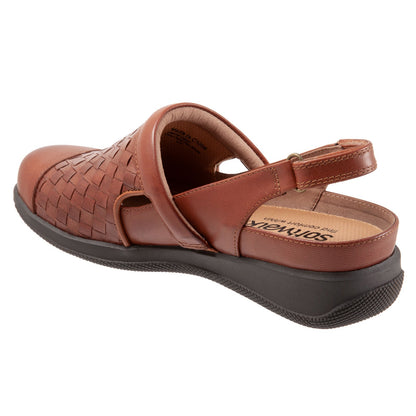 Softwalk Salina Woven S1365-245 Womens Brown Narrow Clog Flats Shoes