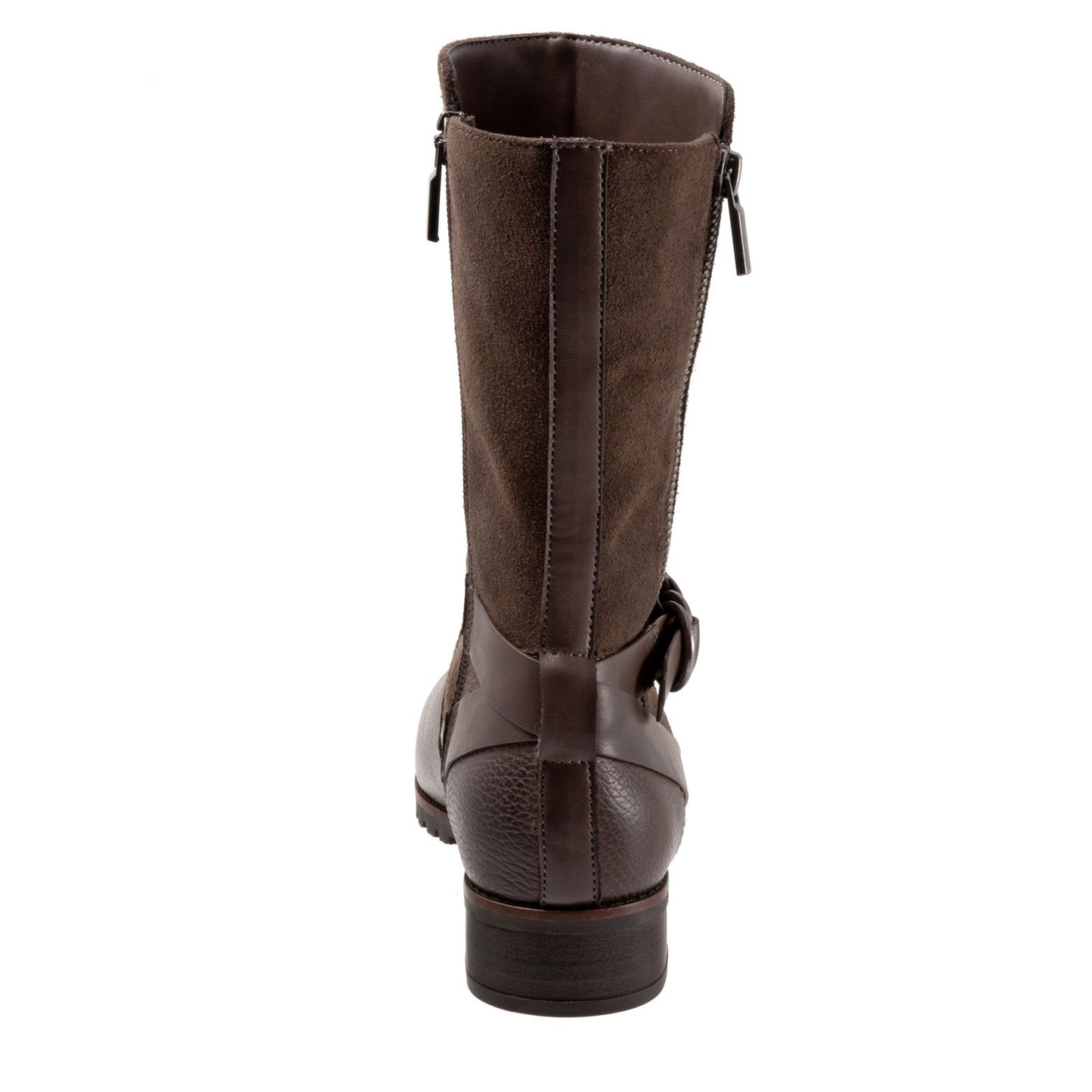 Softwalk Marlowe S1857-046 Womens Brown Leather Casual Dress Boots