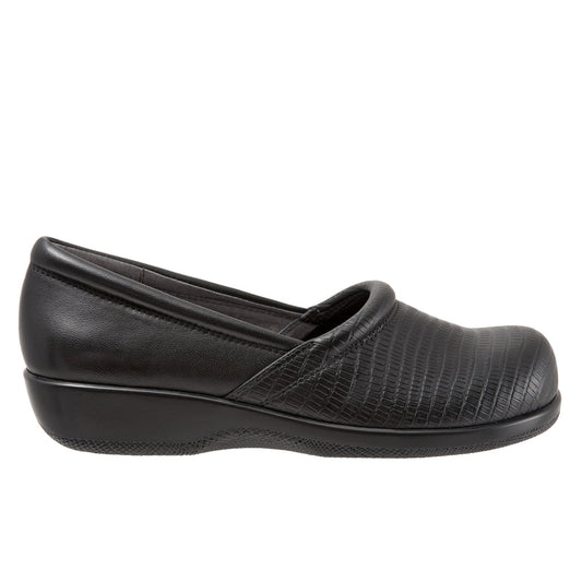 Softwalk Adora S1912-014 Womens Black Leather Slip On Loafer Flats Shoes