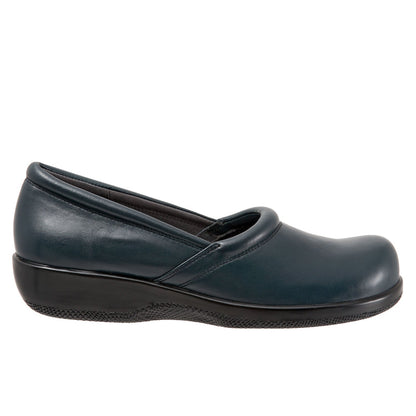 Softwalk Adora S1912-129 Womens Blue Narrow Leather Loafer Flats Shoes