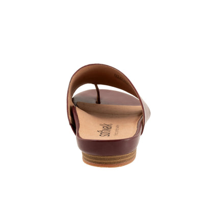 Softwalk Corsica S2002-668 Womens Red Leather Slides Sandals Shoes