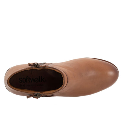 Softwalk Rubi S2157-215 Womens Brown Leather Ankle & Booties Boots