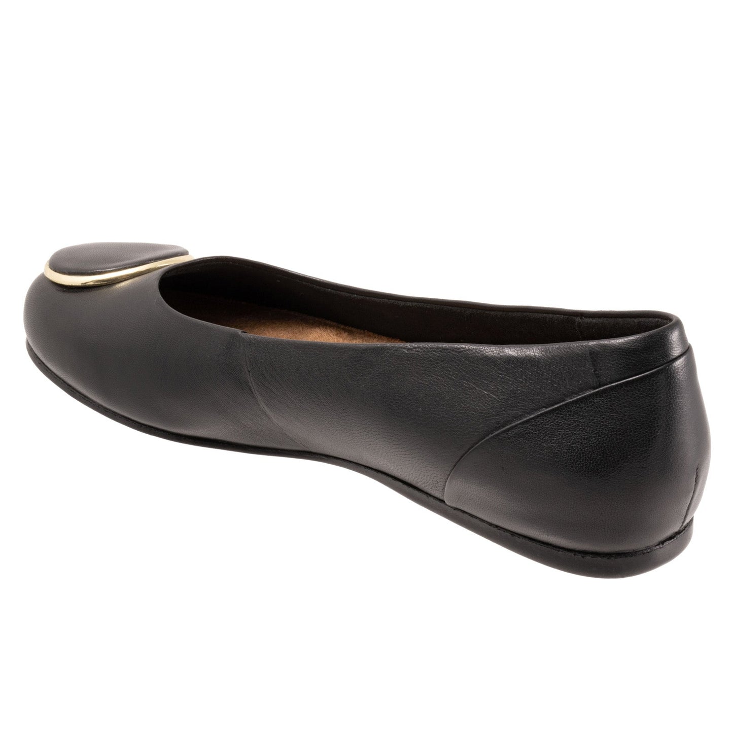 Softwalk Sonoma Halo S2257-001 Womens Black Leather Ballet Flats Shoes