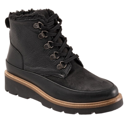Softwalk Whitney S2261-001 Womens Black Leather Casual Dress Boots